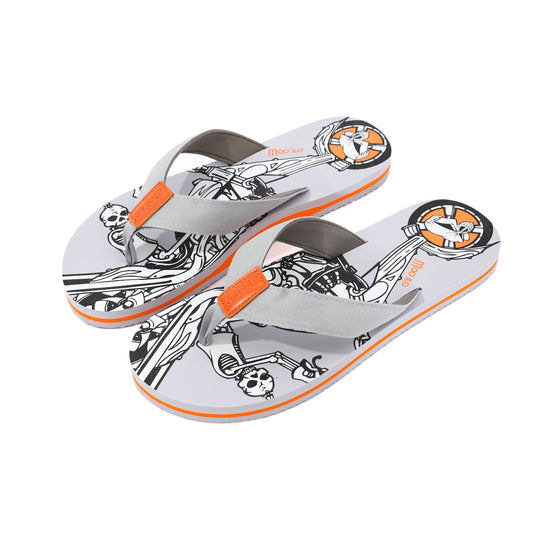 Flip-Flop Herren / Lederdeko Grau