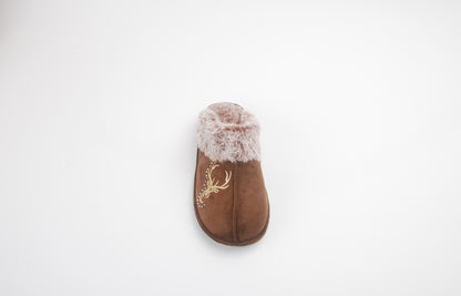 Hausschuhe / Slipper Hirsch - Braun 10er Set