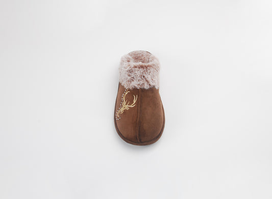 Hausschuhe / Slipper Hirsch - Braun 8er Set