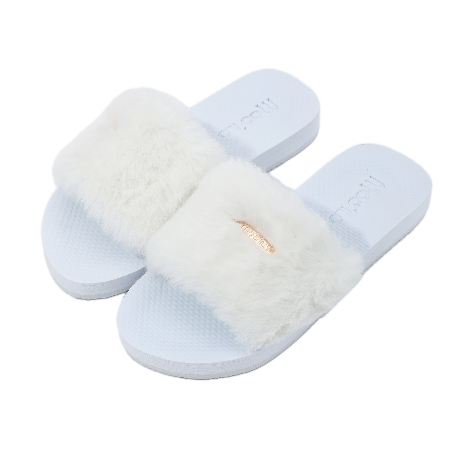 Pantolette / Teddy - Weiß Set B