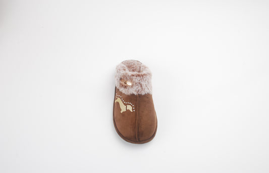 Hausschuhe / Slipper Dackel - Braun 8er Set