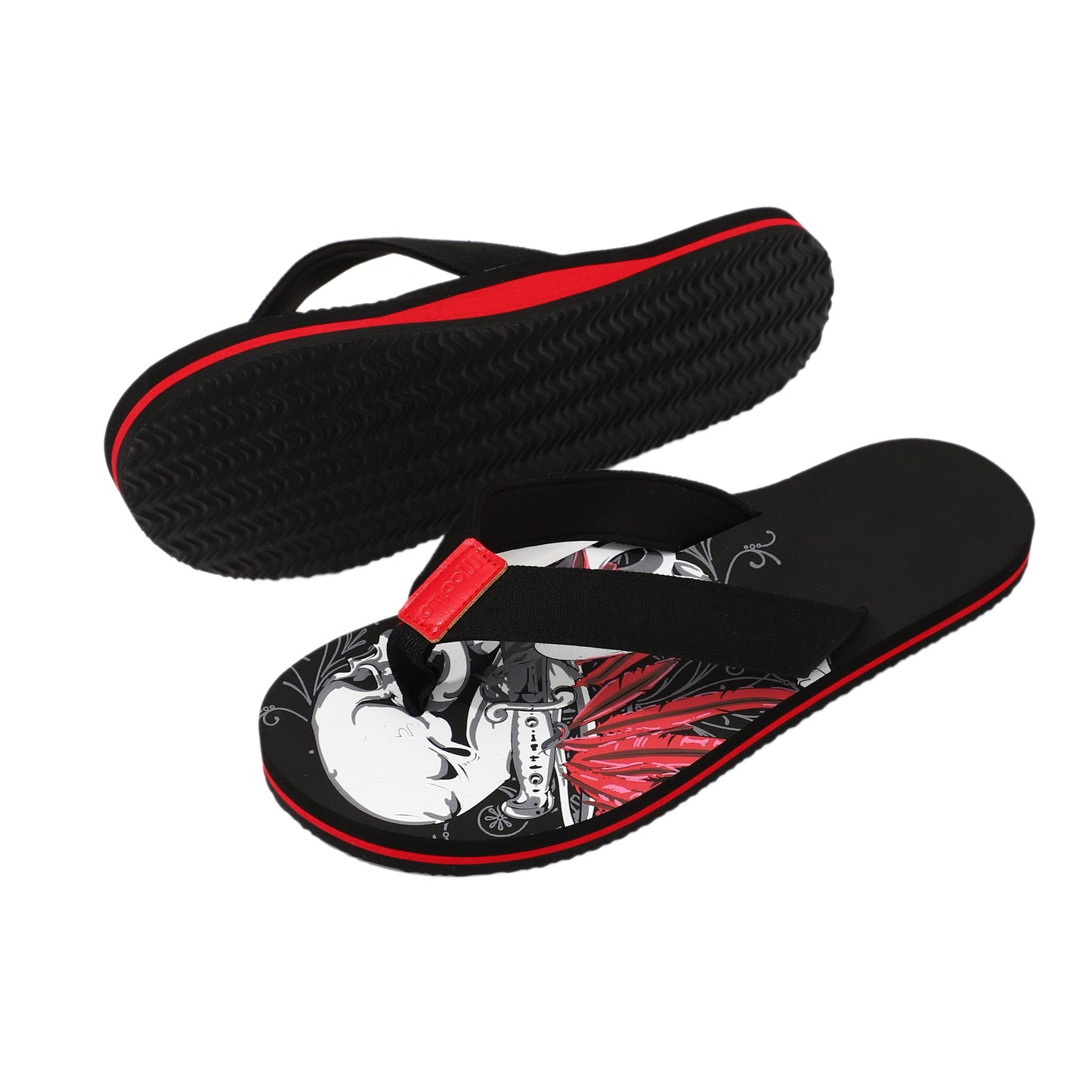 Flip-Fop Herren / Lederdeko Schwarz