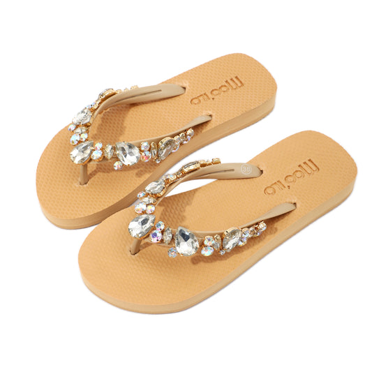 Flip-Flop / Katja - Beige-Transparent