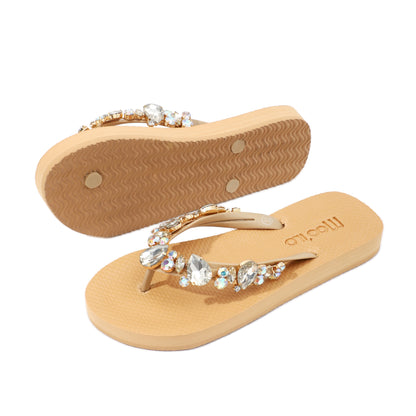 Flip-Flop / Katja - Beige-Transparent