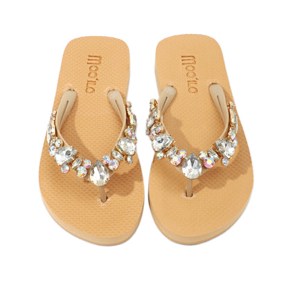 Flip-Flop / Katja - Beige-Transparent Set B