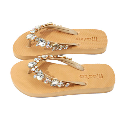Flip-Flop / Katja - Beige-Transparent Set B