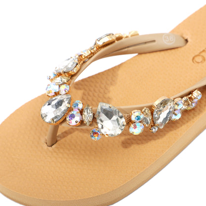 Flip-Flop / Katja - Beige-Transparent Set B