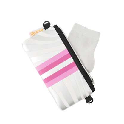 Socken / Wellen - Weiß-Silber - 6er Set