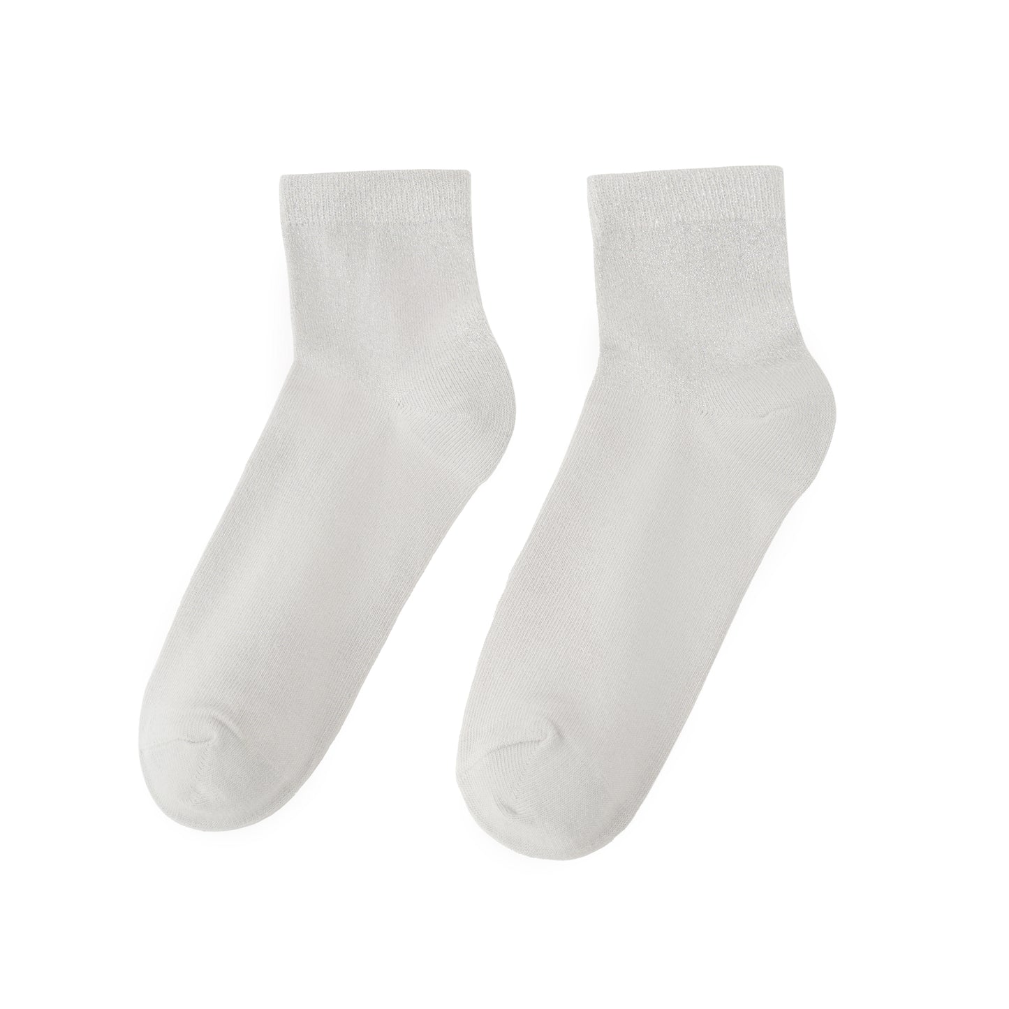 Socken / Wellen - Weiß-Silber - 6er Set