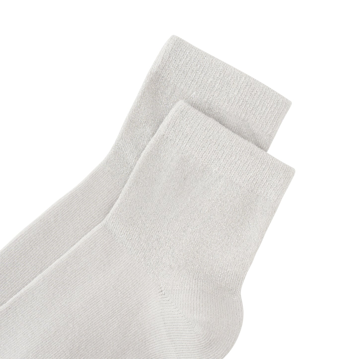 Socken / Wellen - Weiß-Silber - 6er Set