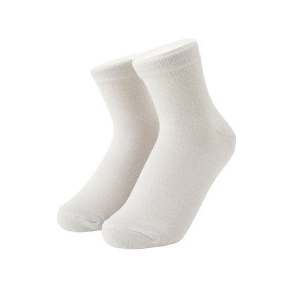 Socken / Wellen - Weiß-Silber - 6er Set