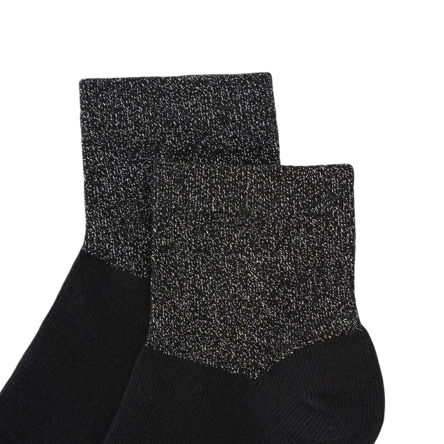 Socken / Wellen - Schwarz-Silber - 6er Set
