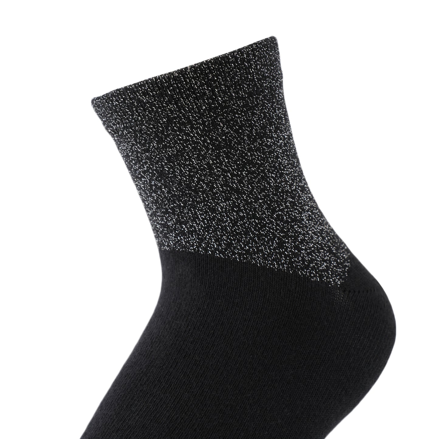 Socken / Wellen - Schwarz-Silber - 6er Set
