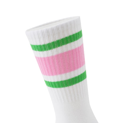Socken / Wellen Herz - Pink - 6er Set