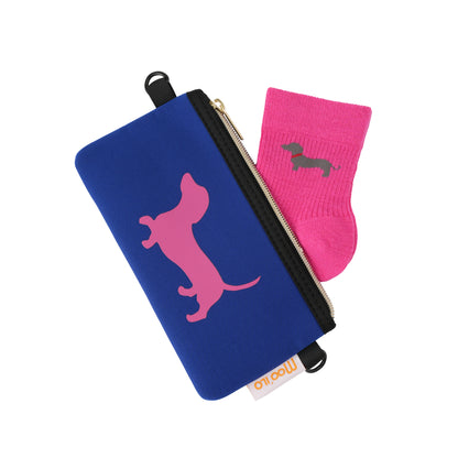 Socken / Dackel - Blau - 6er Set