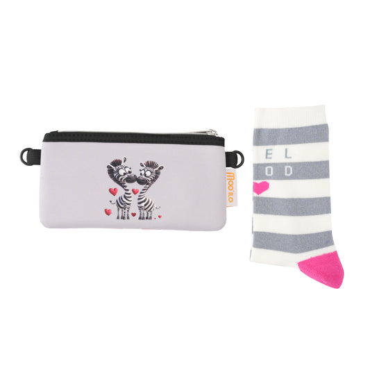Socken / Zebra Liebe - 6er Set
