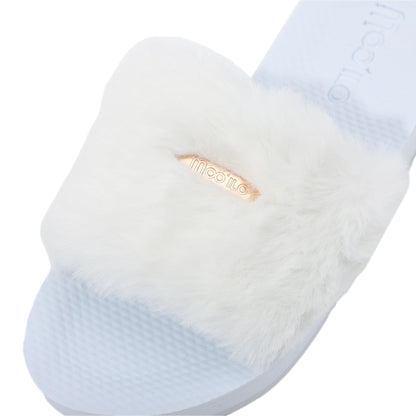 Pantolette / Teddy - Weiß