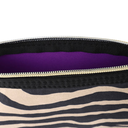 Taschen / Neopren-Clutch Susan - Samt Zebra