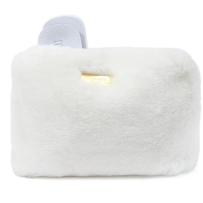 Pantolette / Teddy - Weiß