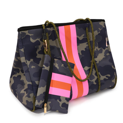 Taschen / Neopren-Shopper Mary - Camouflage Khaki