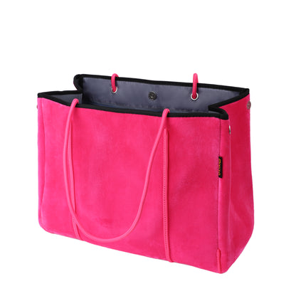 Taschen / Neopren-Samt-Shopper Mary - Pink-Grau
