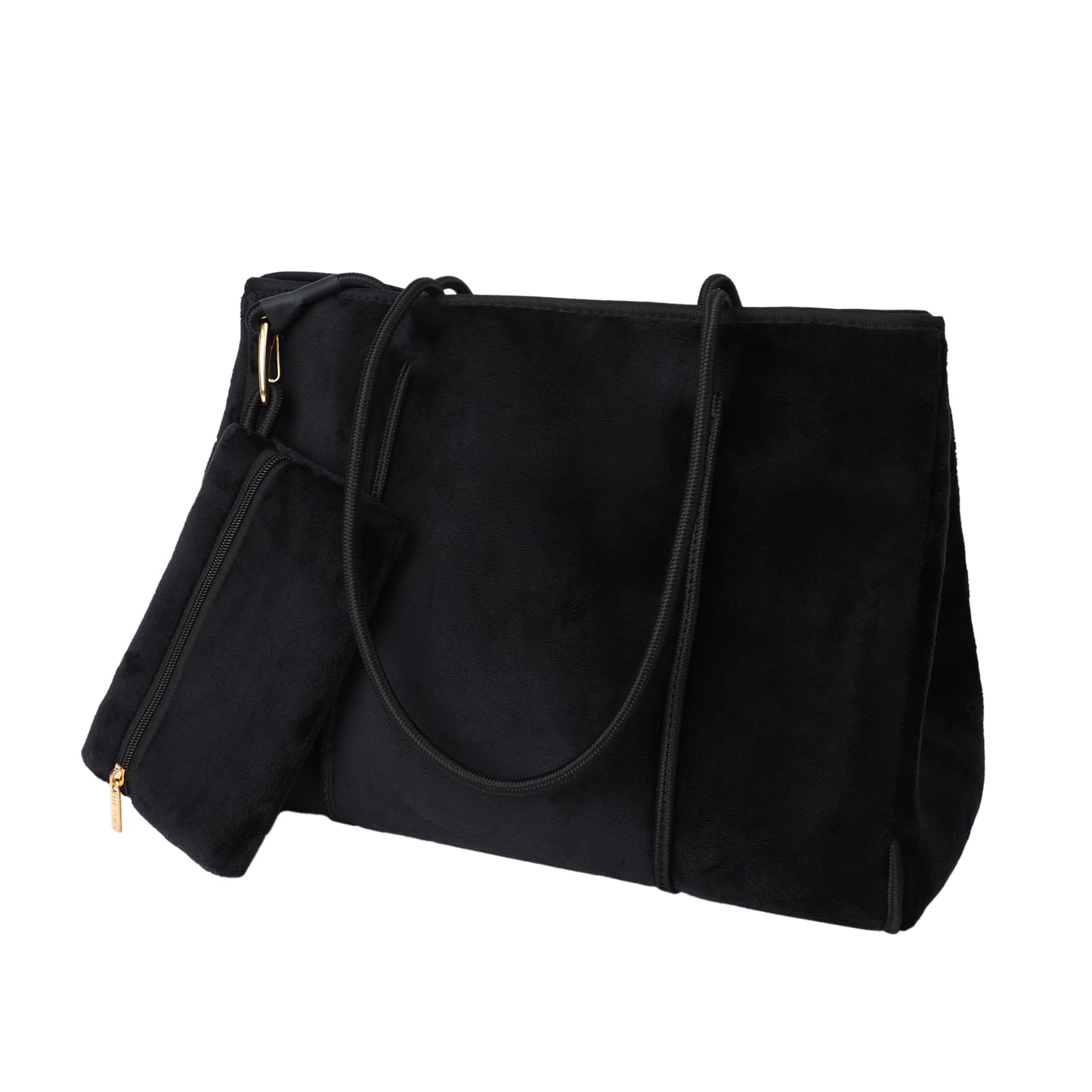 Taschen / Neopren-Samt-Shopper Mary - Schwarz