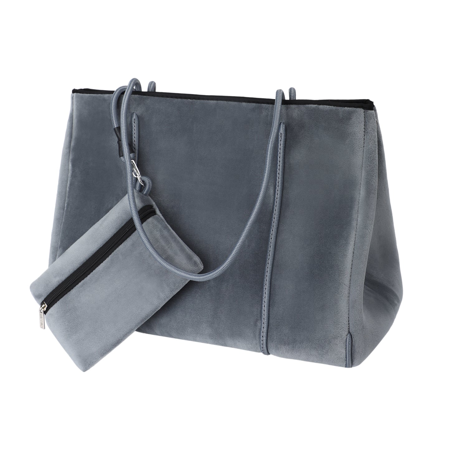 Taschen / Neopren-Samt-Shopper Mary - Grau