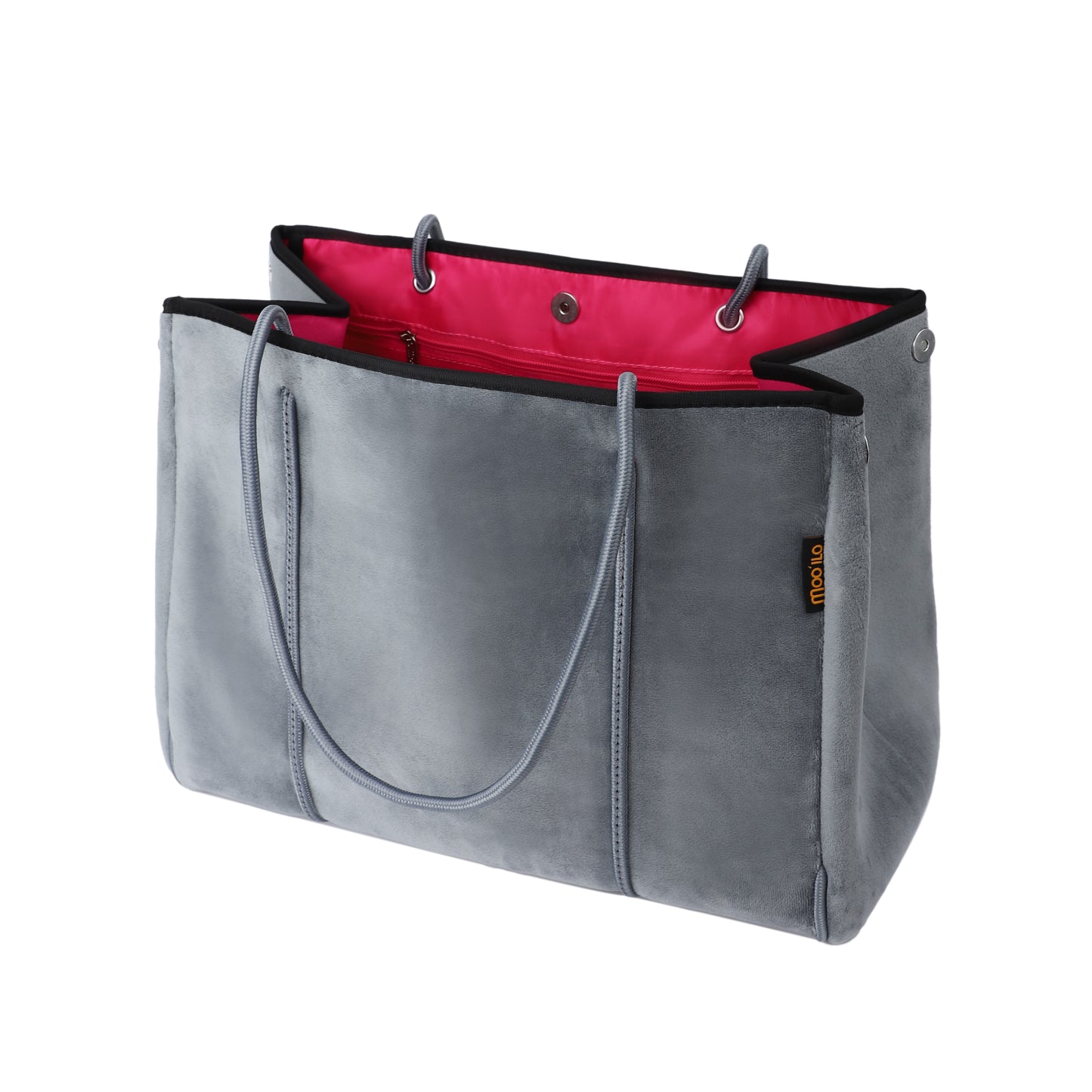 Taschen / Neopren-Samt-Shopper Mary - Grau