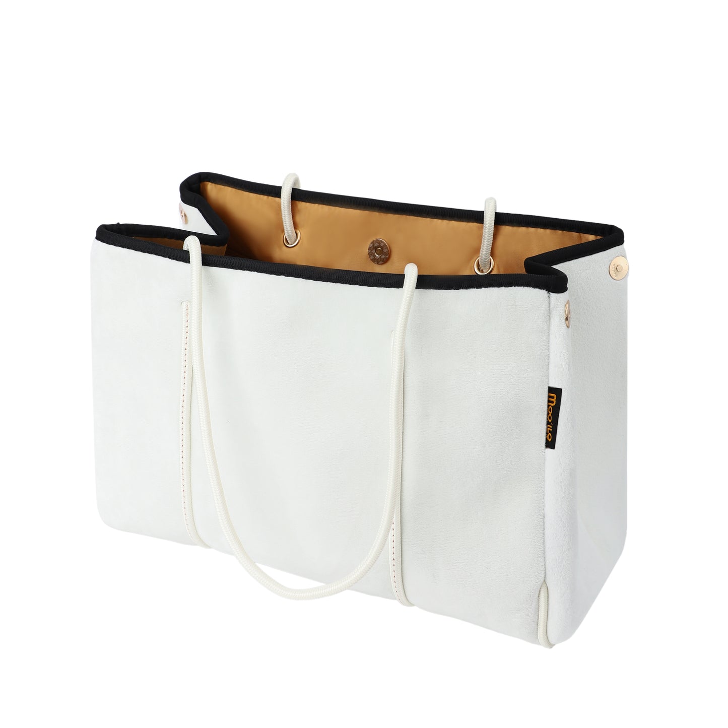 Taschen / Neopren-Samt-Shopper Mary - Weiß