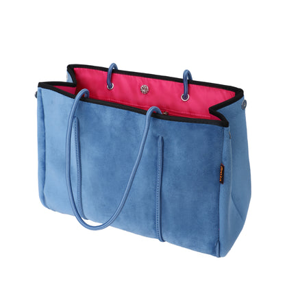Taschen / Neopren-Samt-Shopper Mary - Blau