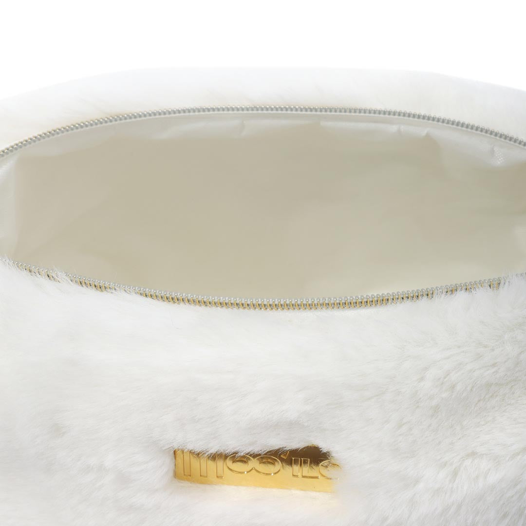 Pantolette / Teddy - Weiß