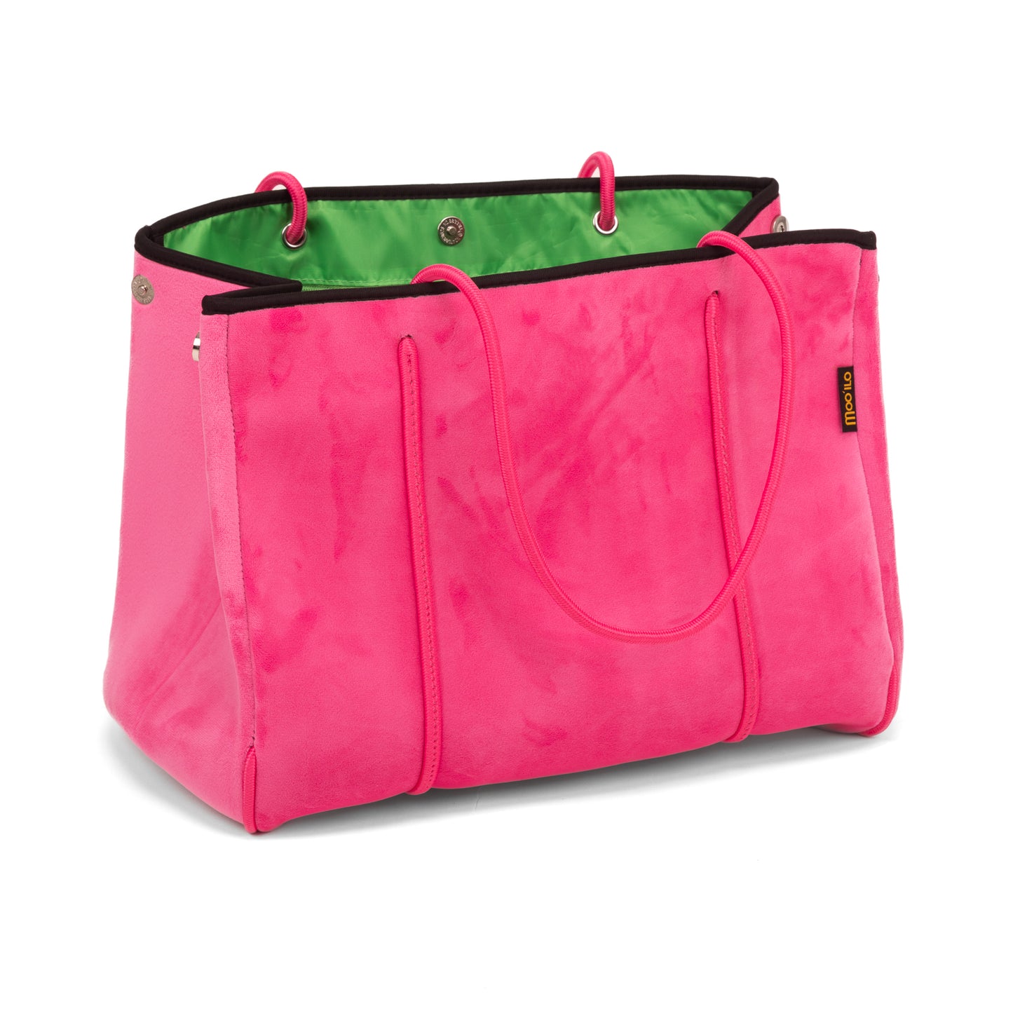 Taschen / Neopren-Samt-Tasche Lilly - Pink-Grün