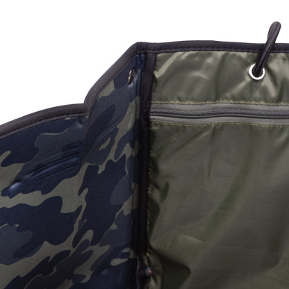 Taschen / Neopren-Samt-Tasche Lilly - Schwarz-Camouflage Khaki