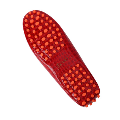 Schuhe / Moccasins - Rot Croco