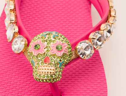 Flip-Flop / Totenkopf - Pink