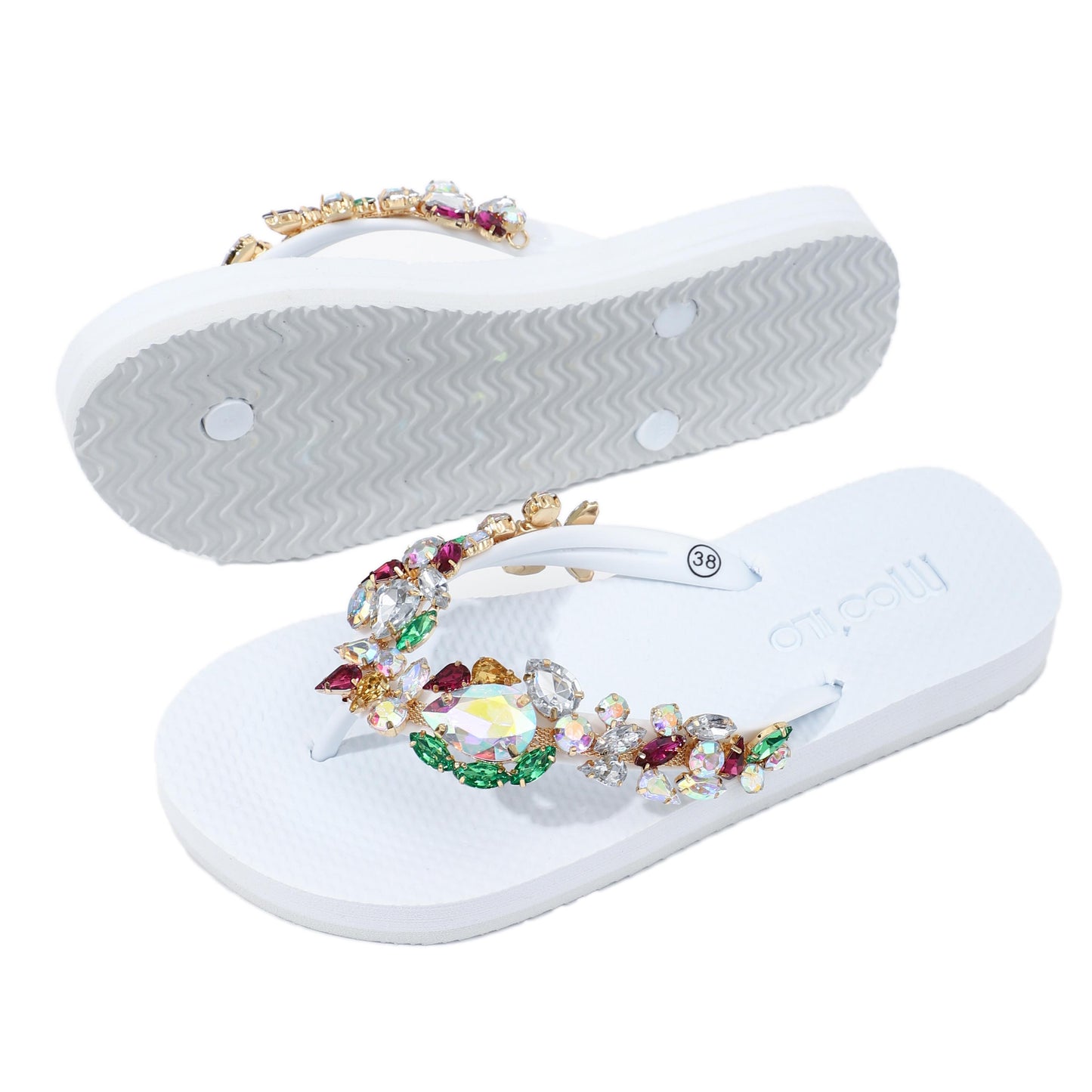 Flip-Flop / Diamant - Bunt-Weiß