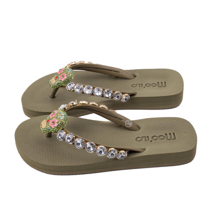 Flip-Flop / Totenkopf - Khaki