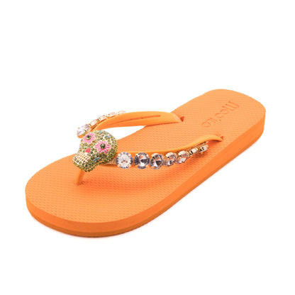 Flip-Flop / Totenkopf - Orange