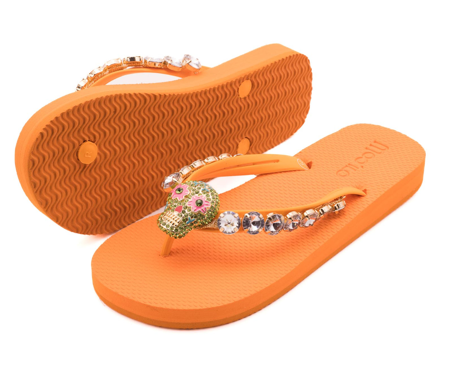 Flip-Flop / Totenkopf - Orange