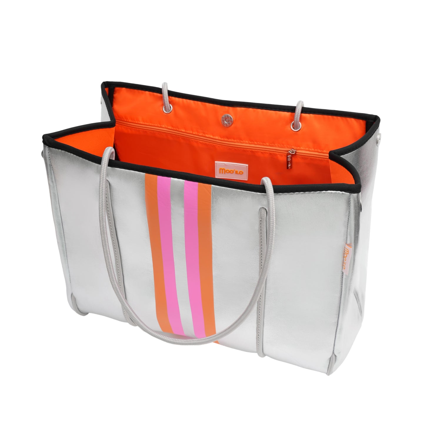 Taschen / Neopren-Shopper Lilly - Metallic Silber